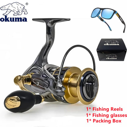 Okuma Original Fishing Spinning Reel + Free Polarized Glasses