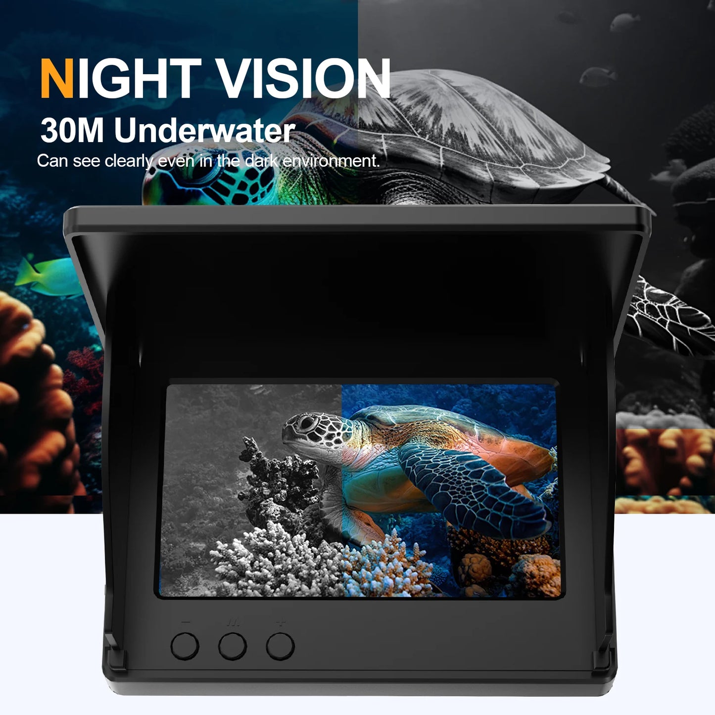 Portable Fish Depth Finder 4.3" LCD