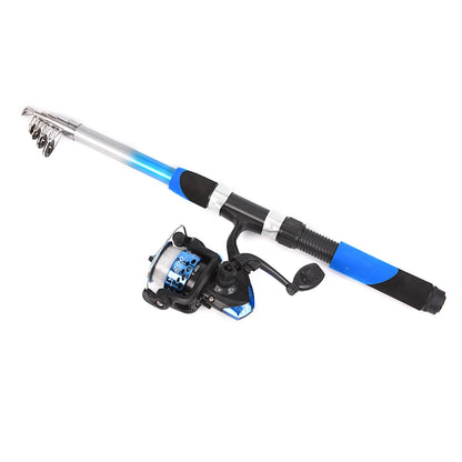 Telescopic Fiberglass Fishing Rod 2.1m Set