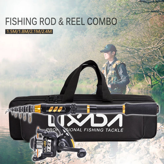 Telescopic Fishing Rod and Reel Combo Full Kit